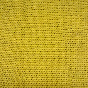 Crocheted yellow baby blanket