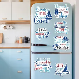 Cruise Ship Door Decorations, 10PCS Large Cruise Door Decorations Magnetic This Week Funny Carnival Cruise Magnets Cabin Magnets Birthday Magnets for Cruise Door Fridge Car Computer Metal Vinyl beaded flowers