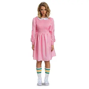 Women's Stranger Things Deluxe Pink Dress Eleven Costume
