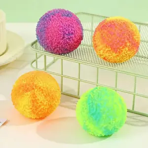 Flow Pattern Flour Grass Ball Pinching Miniatures Creative Powder Filling Double Color Children Ventilatory Stress Relieving Toy