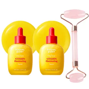 (Free Gift: Facial Massage Stick) EQQUALBERRY  | EQQUALBERRY Vitamin Brightening Serum | 2pcs 4% Niacinamide + Brightening Vitamin C Facial Serum (Infused with Hyaluronic Acid & Vitamin E)