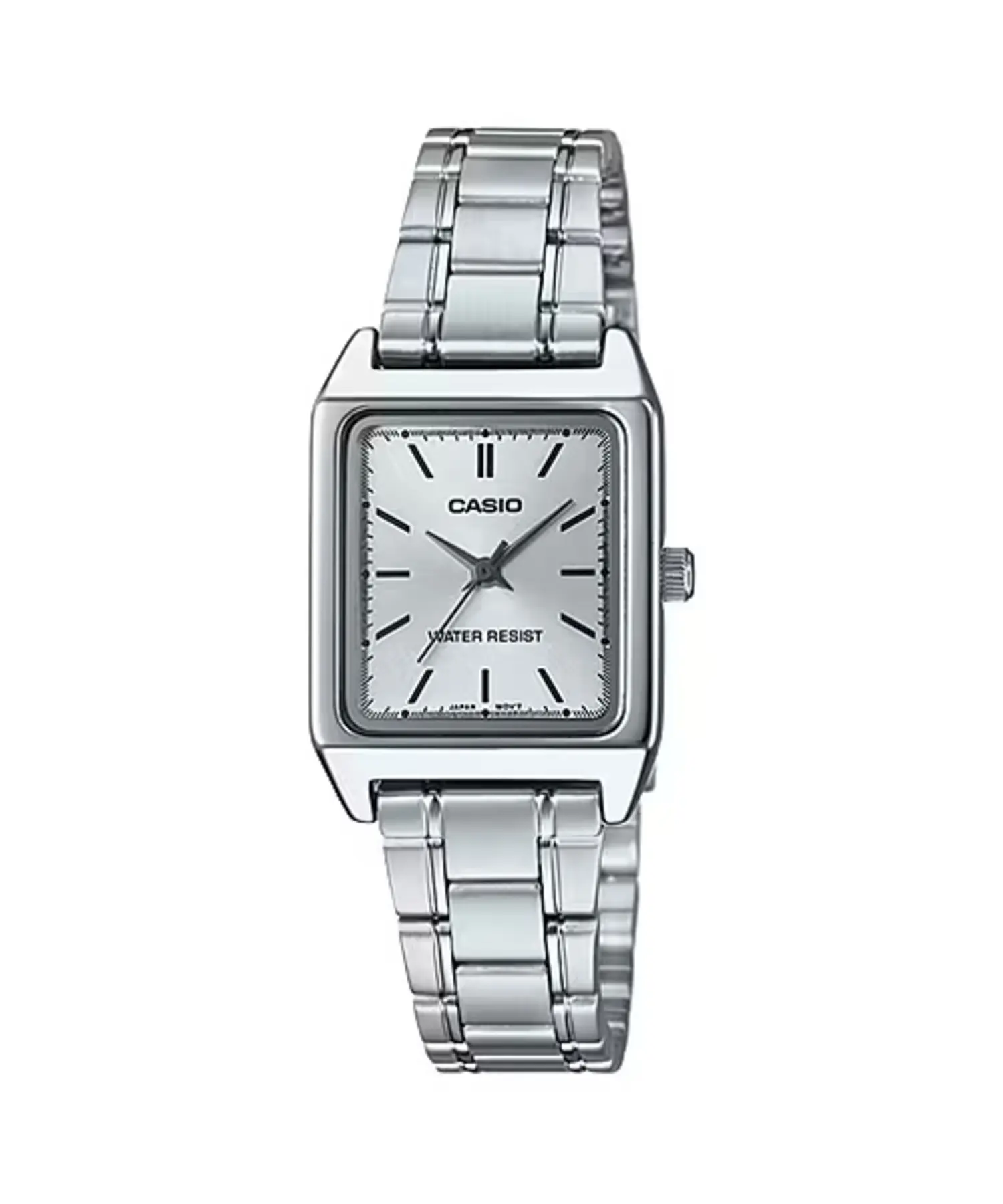 Casio Women’s Silver Dial Stainless Steel Rectangular Watch - LTP-V007D-7EUDF