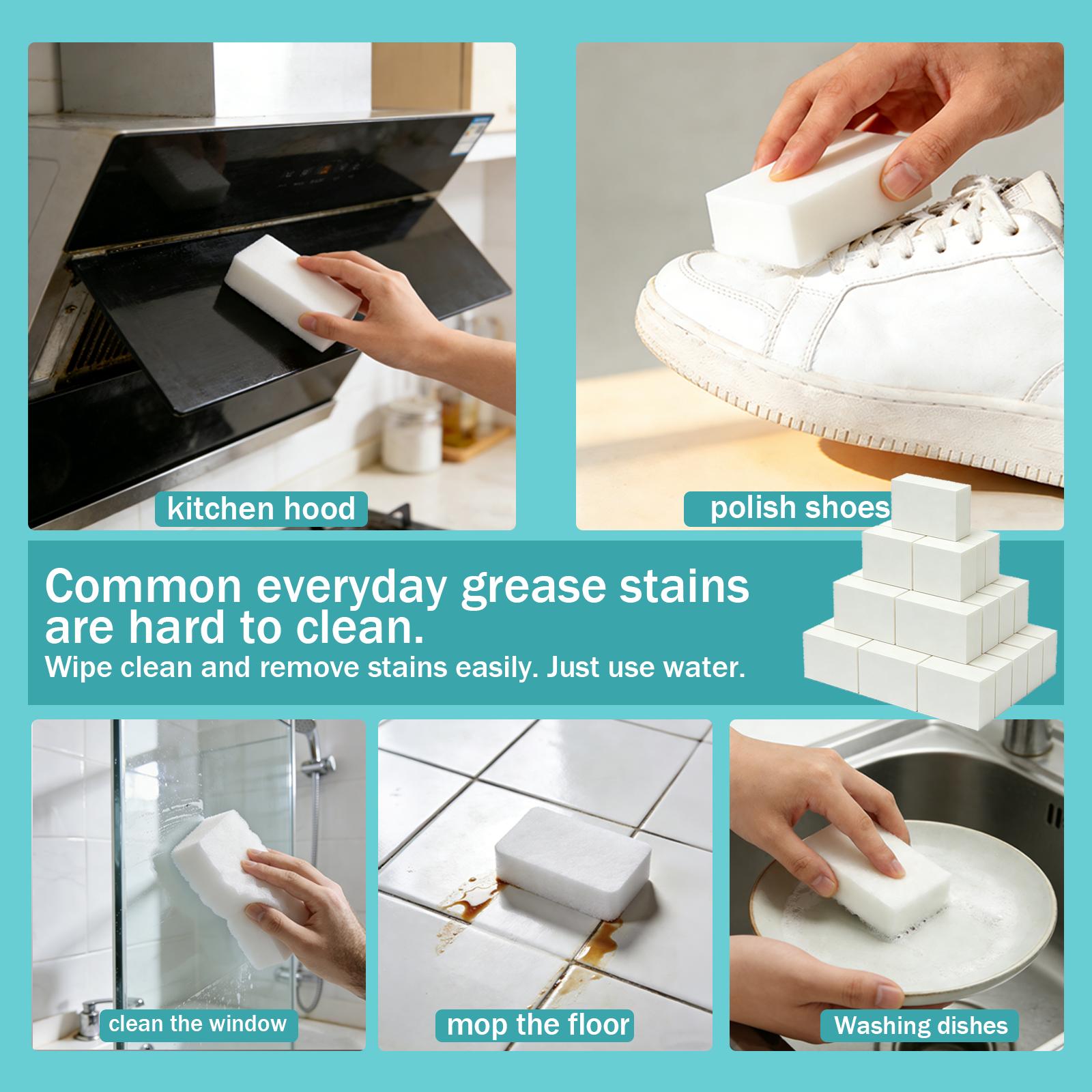 10 Pack Magic Sponges Cleaning Eraser, Melamine Sponge Foam Pads,Multi-Functional Household Cleaning Kitchen Dish Sponge for Furniture,Bathroom,Bathtub, Sink,Floor, Baseboard, Wall Cleaner