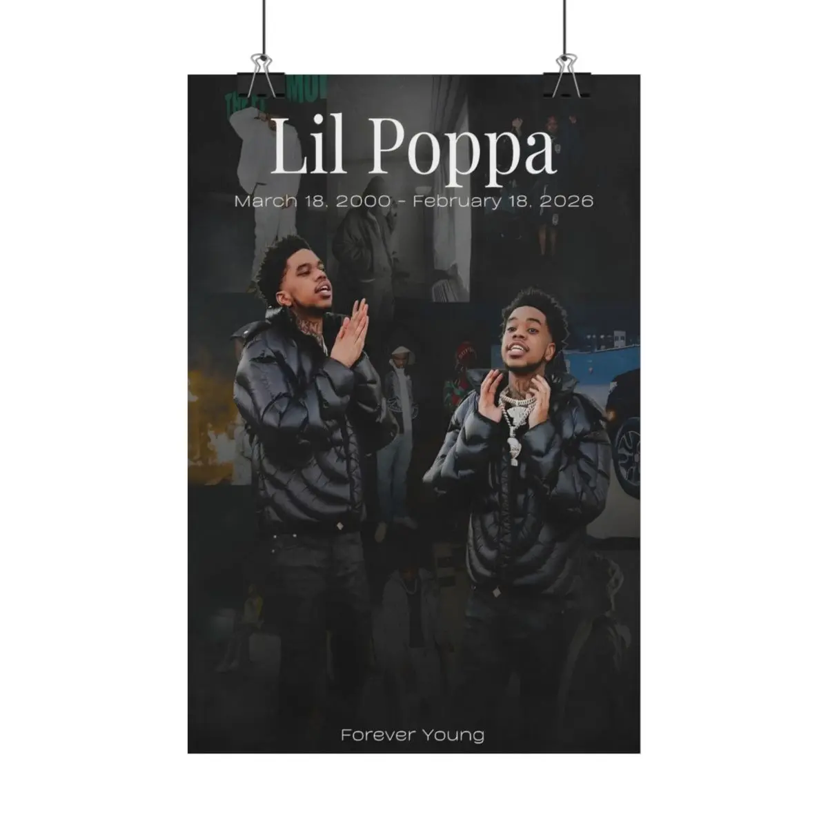 Vintage Lil Poppa Poster Unframed Retro Hip Hop Album Art Wall Prints Decor XY300506