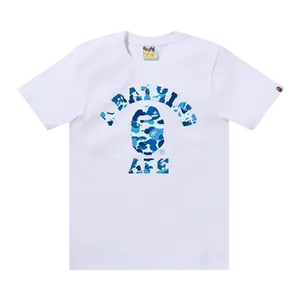 BAPE ABC Camo College Tee 'White/Blue'