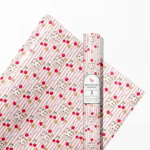 Cherry Stripes Gift Wrap Rolls