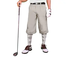 Golfknickers.com 'Par 3' Mens Taupe Microfiber Golf Knickers