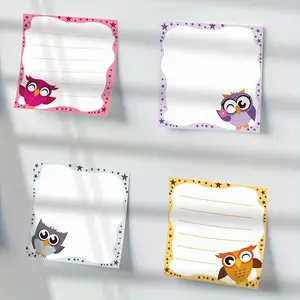4 Pcs Cute Animal Sticker Set, Self-Adhesive Paper Notes, Convenient Sticky Notes Book, Perfect for Organization and Reminders