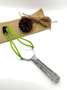 Multifunctional Servival EDC Tactical Knife with Slingshot, Stainless steel handle, Perfect for Outdoor Camping Fishing BBQ, Ideal Gift for Men