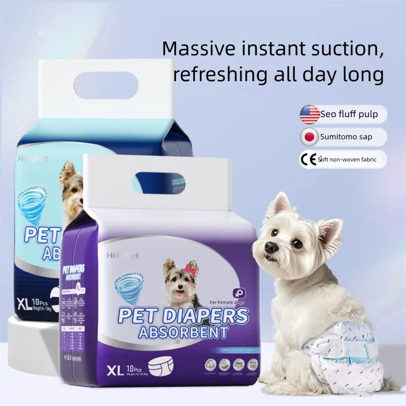 Pet Diapers,Diapers for Male & Female Dogs,Pet Puppy Pads, Puppy Pee Pads for Small & Medium Dogs, Heat/Period Pants Incontinence Potty Training