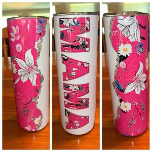Pink Flower Mama Tumbler