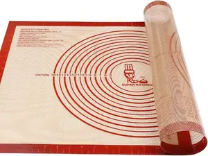Extra Large Non-Slip Pastry Mat - 28'' x 20'' with Measurements for Silicone Baking, Dough Rolling, Oven Liner, and Fondant/Pie Crust Preparation