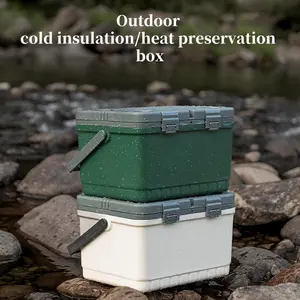 1pc 22L (5.81 Gallon)Large Capacity Portable Cooler Box - Insulated Camping Cooler With Durable Construction, Leak-Resistant Lining, And Easy-Carry Handle For Outdoor Adventures, Picnics, And BBQs