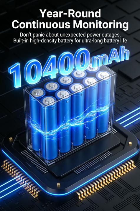 NiSee Triple-Lens Linkage Solar-Powered 4G Security Camera,10x Zoom,2K HD 360° View Pan,AI Motion Detection,Two-Way Audio,Color Night Vision,Waterproof,Outdoor Security Cctv Lens