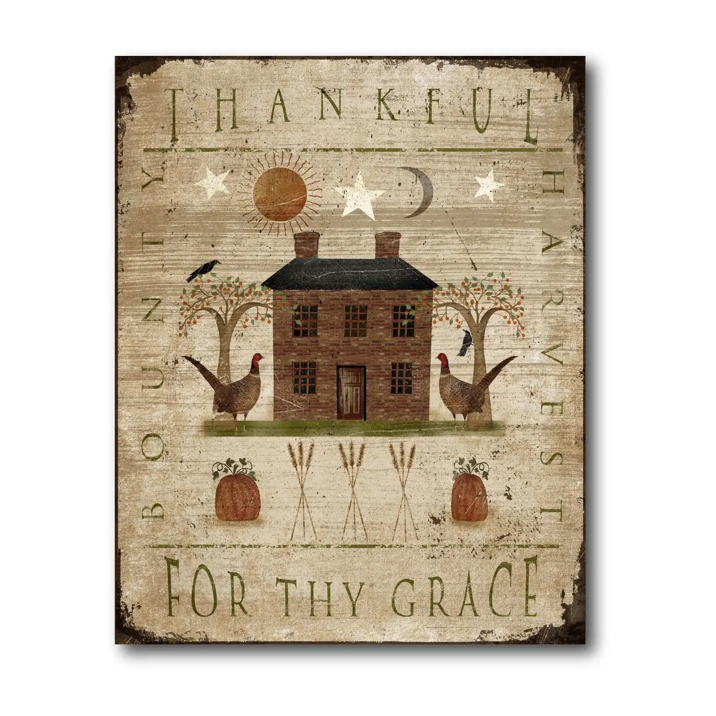Courtside Market Thankful for Thy Grace 16x20 Canvas Wall Art