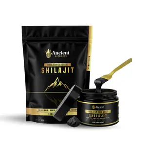 Ancient Extracts Shilajit Powder & Resin Bundle - Gold Grade 50g Powder & 100% Pure Himalayan Resin for Energy Stamina & Immunity Support