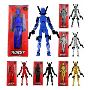 13 Action Figures T13 Figure 3D Printed Multi-Jointed Movable Lucky Assembly Completed Full Body Mechanical Movable Figure Dummy