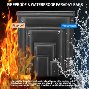 5 Pack Faraday Bags for Laptops & Tablets & Phones &  , Anti- Faraday Cage, Signal Blocker Pouch, Fireproof &  EMP Bag, Faraday