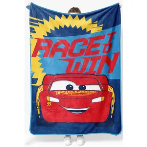 Jay Franco Disney Cars Lightning McQueen Wins Plush Throw Blanket