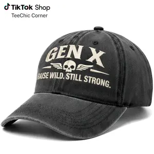 Generation X Raised Wild, Still Strong Gen X Hat, Gen X Cap Perfect Gift For Dad Low Profile Dad Hat-Pigment Dyed