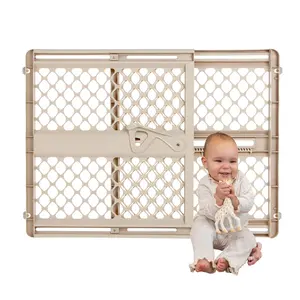 Supergate Ergo Baby Gate: Plastic Baby Gate for Stairs & Doorways Adjustable Indoor Safety Gate Made in USA 26 to 42 Inches Wide 26 Inches Tall Sand