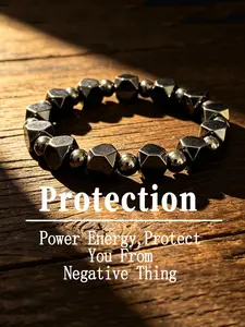 Unique High-End Bracelet, Faceted Obsidian Bead Strand, European and American Style Design, Fashionable Jewelry Accessory