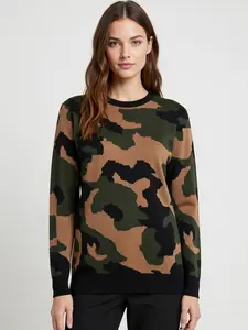 Women's High Quality Camo Tunic Sweater Women's High Quality Camo Tunic Sweater