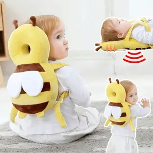 Baby Head Protection Pad Backpack Walking and Crawling, Cute Christmas Elements Baby Walker Protection Toddler Adjustable Baby Head Protection Safety Pad Backpack Wear Crawling, Bee, Newborn