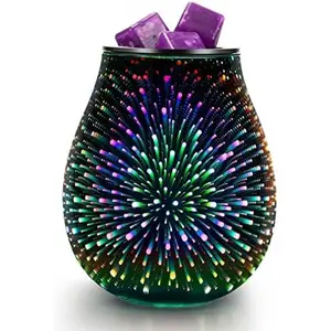  3D Firework Electric Wax Melt Warmer 7  LED Night Light + Reusable Silicone Tray✨