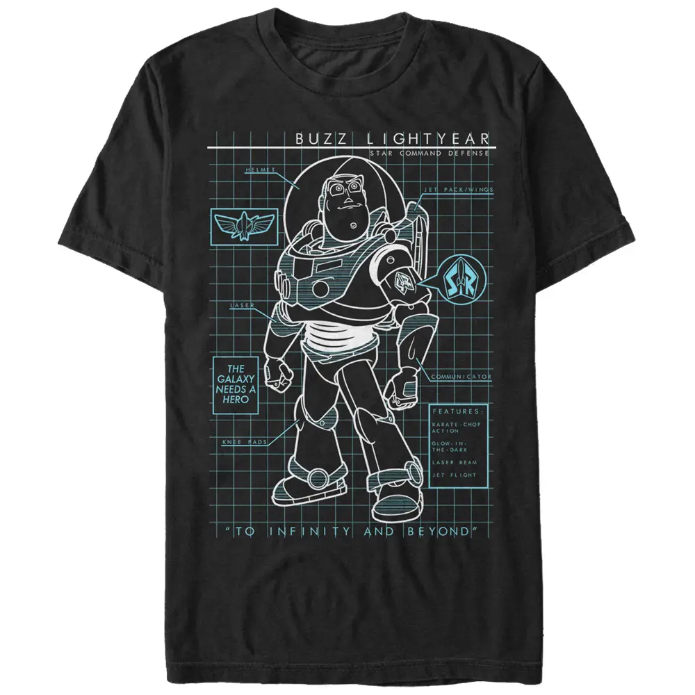 Men's Toy Story Buzz Lightyear Schematic T-Shirt