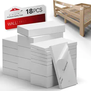 Headboard Stoppers for Wall - 18 count, Big Size Pack, White -   Wall Protector from Furniture - Ideal Furniture Bumpers to Protect Walls from  - Bed Stoppers for Headboard!