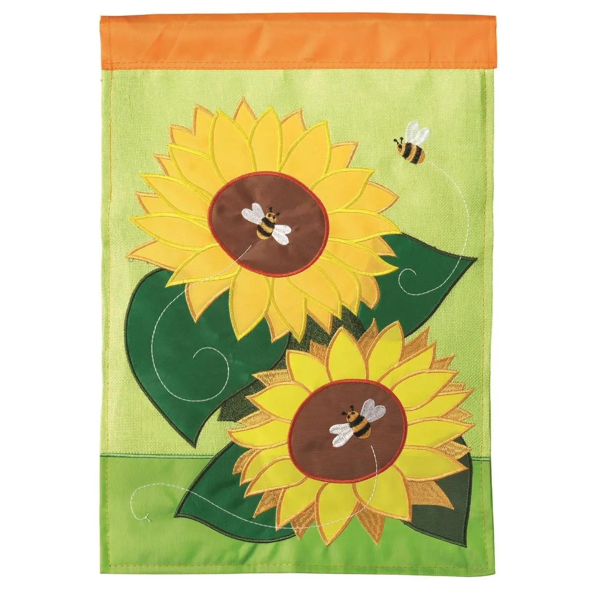 Dicksons M001089 Large Double Applique Sunflowers & Bees Burlap Garden Banner - 29x42 in, 2 lbs, 360-denier Nylon, Durable, Double-Thickness, Outdoor-Friendly, Affordable