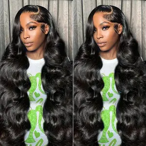 13x6 Lace Frontal Human Hair Wigs Body Wave Pre Plucked Transparent Lace Front Human Hair Wig For Women 150% Density