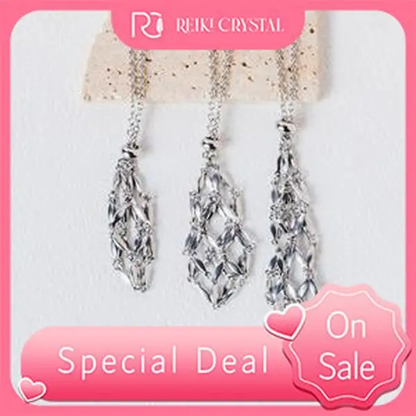 【Rice Bead】Bamboo Knot Metal Net Necklace