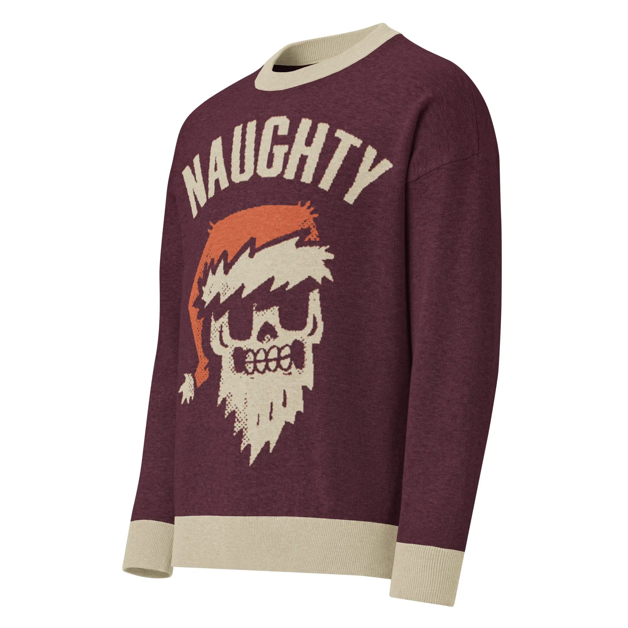 NAUGHTY - Santa Skeleton Relaxed fit knitted crew neck sweater
