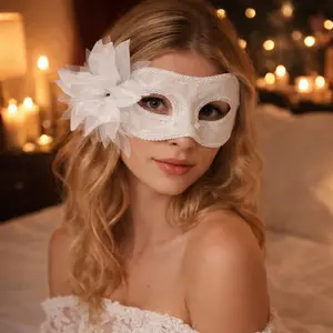 New Lace Mask for Women, Handmade Floral Eye Cover, Sexy Makeup Party Costume Accessory, Perfect for Birthdays & Dance Parties