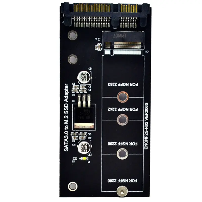 NGFF M.2 to SATA3 Expansion Card - B Key Compact Type 1 Adapter, Supports 22xx, 2.5 Inch SATA Laptop SSDs, 30/42/60/80mm M.2 SATA Drives, Laptop and Desktop Compatibility, Maximizes System Speed