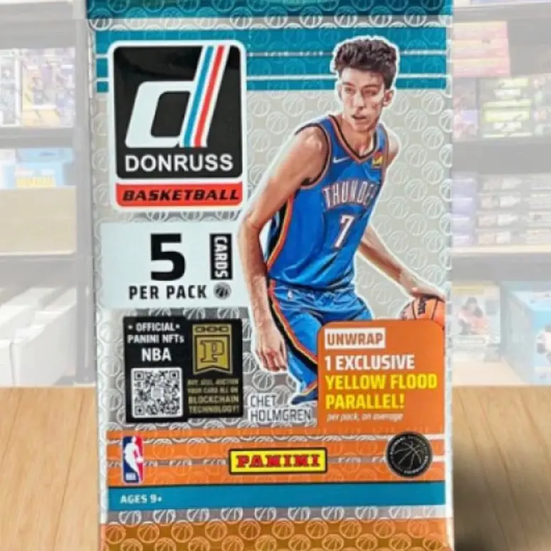 Donruss 2022-23 Basketball Sealed 5 Card PACK Yellow Flood Parallel Inside Official Panini NBA Trading Cards