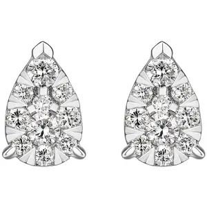 LuxLab Diamonds 0.45 cttw Lab Grown Stud Ear rings, Sterling