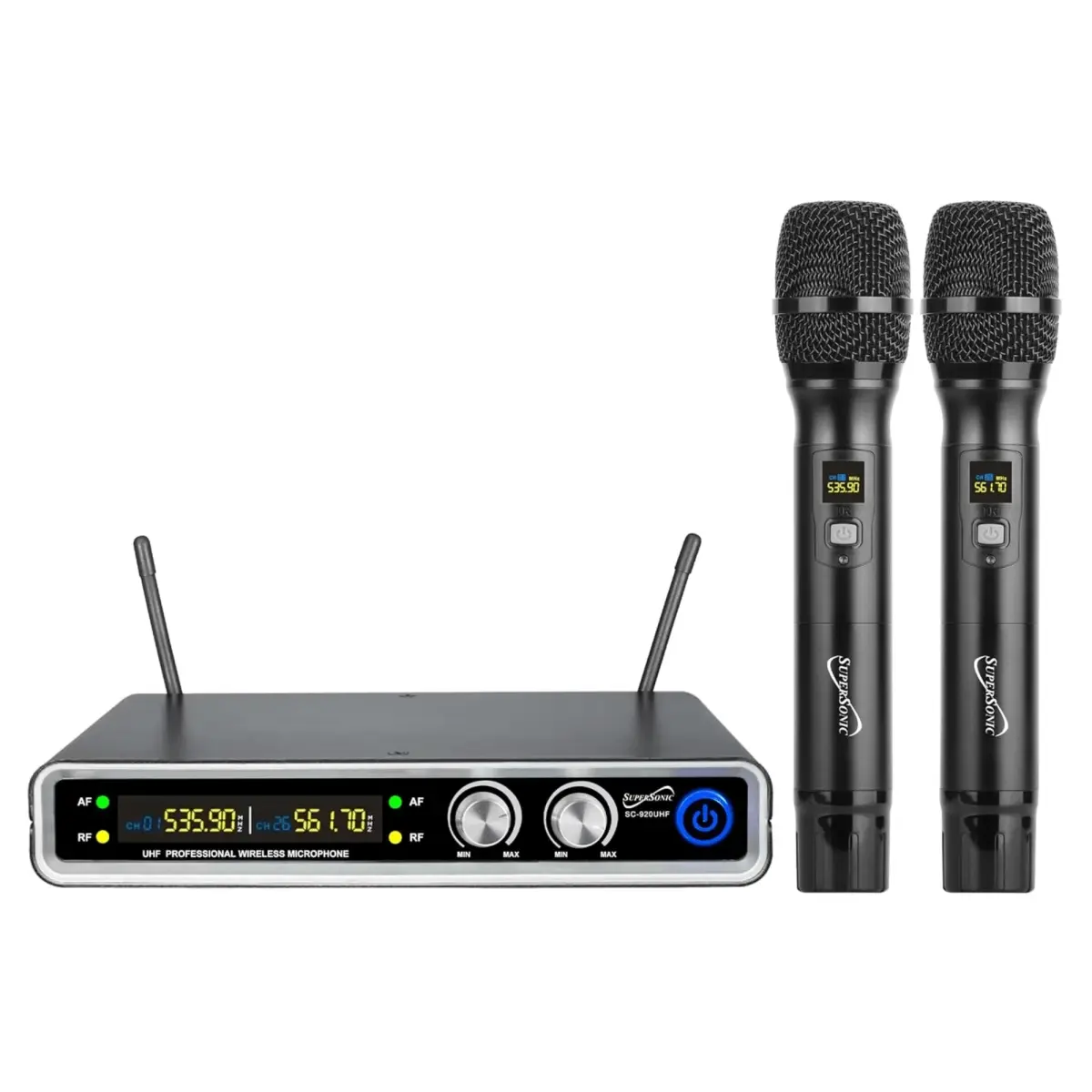Supersonic SC-920UHF Supersonic UHF Dual Fixed Channel Professional Wireless Microphone