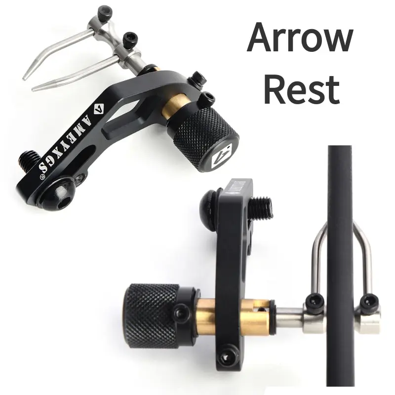 1pc Archery Table Stabilizer - Classic 8-Character Double Needle Structure, 2-Point Lever Arrow Rod, Force-Balanced Scattering, Instant Suppression, Bounce Offset Screw Locking, 8.2cm, 83.4g Basic Archery Practice Accessory for Practice Sessions