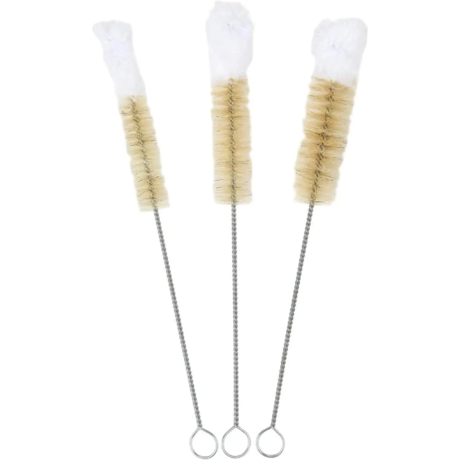 Soft-Tip Cleaning Brush Set, Soft Scrub Brush with Long Handle, Handy Crevice-Cleaning Tool, Glassware-Cleaning Brush, Set of 3 Cleaner Gift