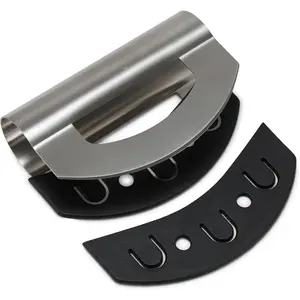 Salad  Tool, Mezzaluna  Stainless Steel Vegetable Rocker