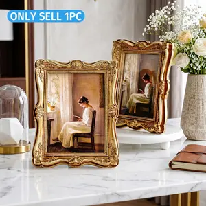 European Vintage Baroque Frame, Resin Material, Modern Style, Desktop Photo Display, Home Decor Gift, Bedroom, Study, Dressing Table