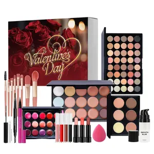POPFEEL Romantic Valentine's Day Makeup Set - Includes Soft-Pigment Eyeshadow & Mascara, Skin-Friendly Beauty Tools for Beginners, Fashionable Gift Set for Women and Mothers, Face Makeup Sets