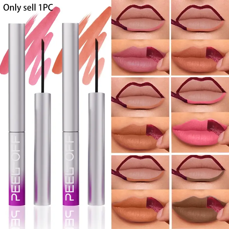 Daily Use Peel Off Lip Stain 6 Colors with Precision Applicator No Smudge All Day Firm Color Retention Lip Cosmetic Lip Products
