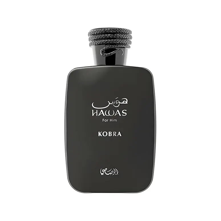 RASASI Hawas Kobra Men's Eau de Parfum Spray - 3.38 oz/100 ml, Citrus, Spicy, Woody, Amber Notes, Long-Lasting Scent