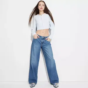 Women's Low-Rise Wide Leg Baggy Jeans - Wild Fable