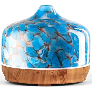 500ML Glass Essential Oil Diffuser - Ultrasonic Cool Mist, 15-21 Hours, Auto Shut-Off for Home, Office & Spa