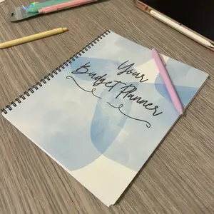 Budget Planner - Monthly Spread with Bullet Points, Ideal for Tracking and Planning, Spiral Binding Design